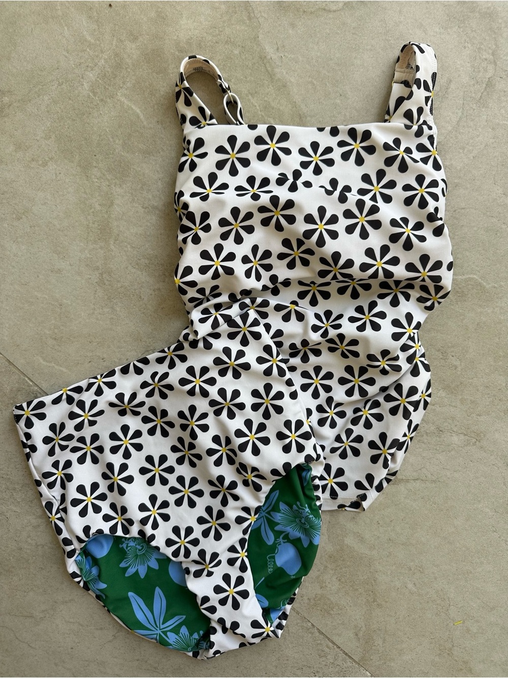 Lime Ricki Reversible Ultra High-Waist Bottom and Tankini Top XS